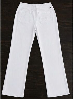 JAG Jeans White Pull-On Straight Leg Jeans Women’s Size 16 NWOT Stretch Denim